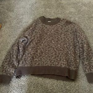 aerie leopard print sweater